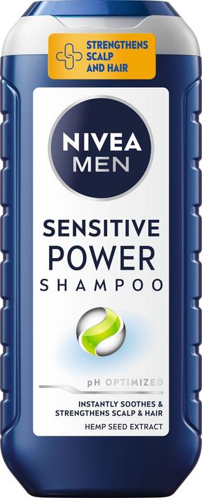 NIVEA Herrenshampoo für empfindliche Kopfhaut Men Sensitive Power (Shampoo) 250 ml (250 ml, Flüssiges Shampoo)
