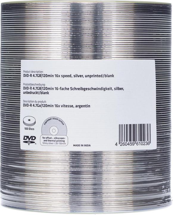 Productafbeelding MediaRange DVD-R 4,7GB, 100 spoelen (100 x)