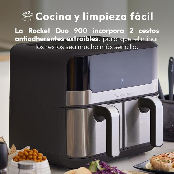 Image du produit MasterPRO Friteuse à air chaud 2400W revêtement antiadhésif, boîtier Cool-Touch, fonction minuterie, avec di