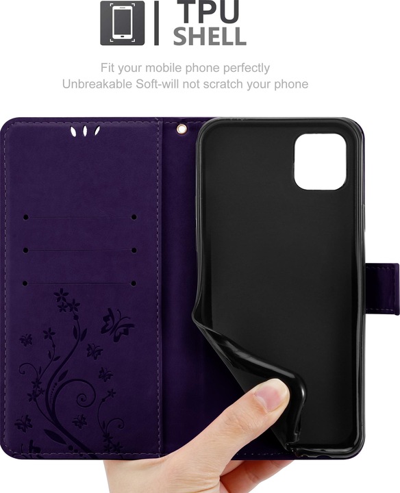Actual product image Cadorabo Flower Book cover (Apple iPhone 13 mini)