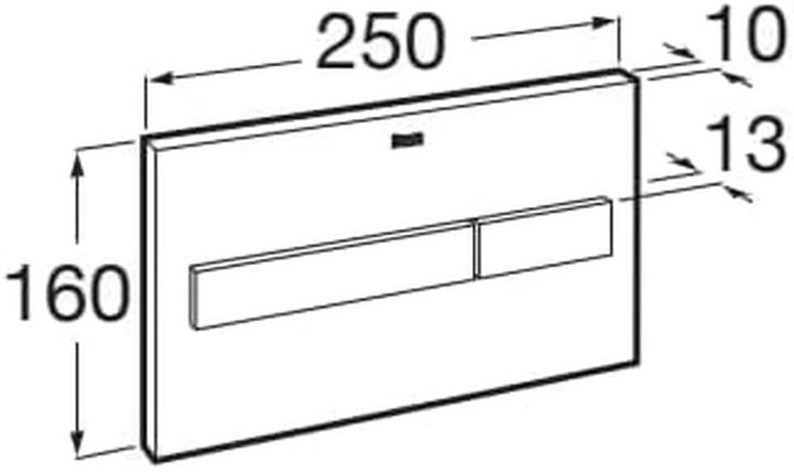 Image du produit ROCA Plaque de commande à double chasse avec finition mate