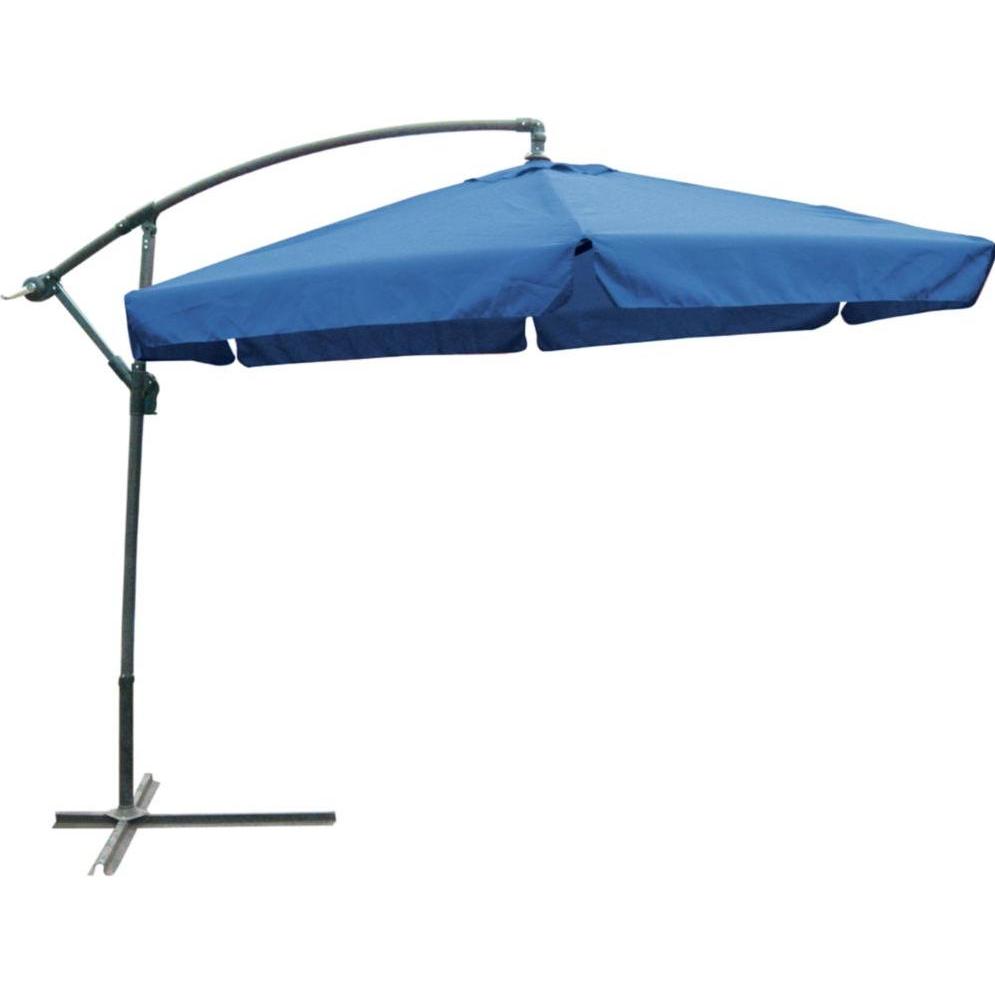 Garden Pleasure, Ombrellone, Ombrellone esagonale blu inclinabile Ø 300,0 cm (3 m)