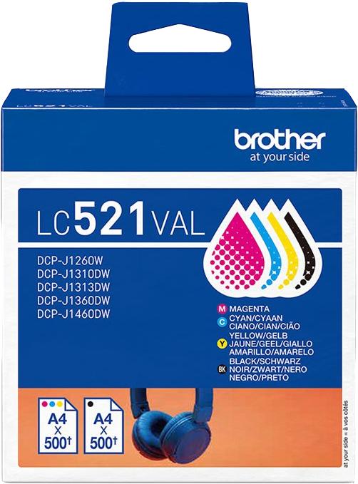 Image du produit Brother LC521VAL (M, C, Y, CF)