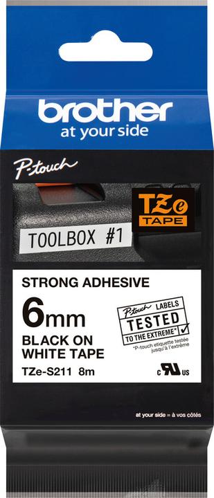 Produktbild Brother Tze-S211 (0.60 cm, Weiss, Schwarz)
