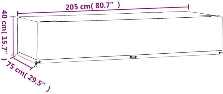Image du produit vidaXL Abdeckung Sonnenliege
