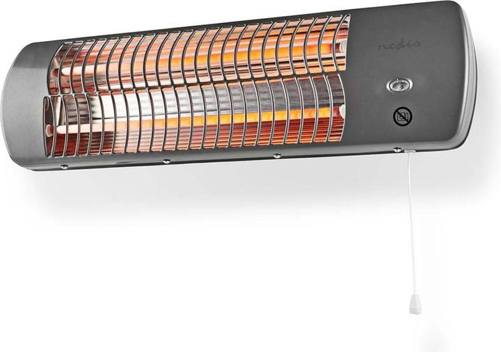 Actual product image Nedis HTBA10GY Bathroom Rapid Heater 1200W 12m² Grey (1200 W)
