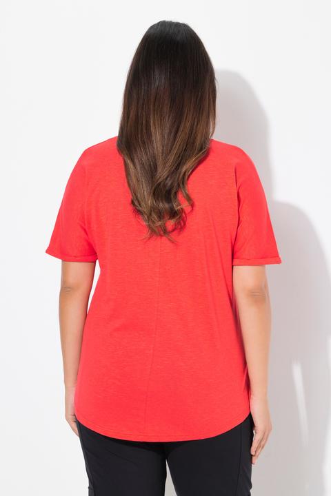 Produktbild Ulla Popken T-Shirt, runder Aufdruck, Oversized, Rundhals, Halbarm (50, 52)