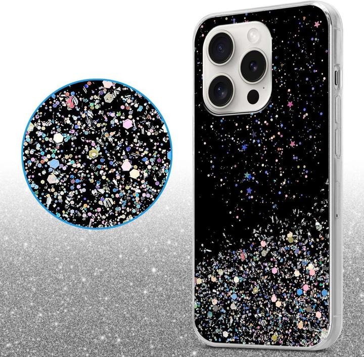 Image du produit Cadorabo Coque pour Apple iPhone 15 PRO TPU funkelnder Glitter (Apple iPhone 15 Pro)