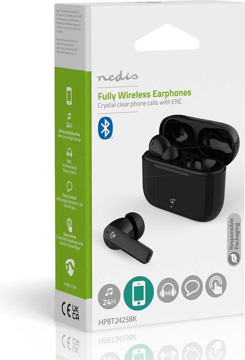 Actual product image Nedis HPBT2425BK (ANC, 6 h, Wireless)