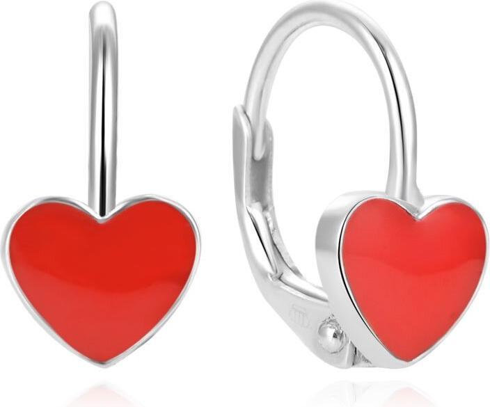 Immagine prodotto Beneto Orecchini da bambina in argento con cuori AGUC1290DL per bambini