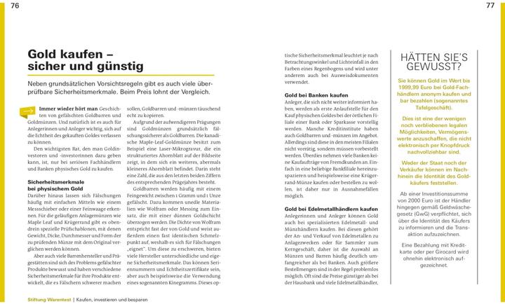 Actual product image Investieren in Gold (German, Markus Kühn, Stefanie Bold, 2023)