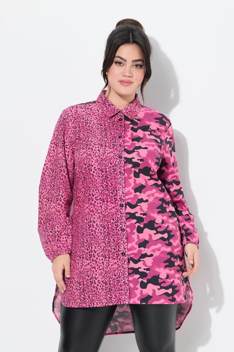 Produktbild Angel of Style Longbluse, Straight Fit, farbiger Leo und Camouflage (54)