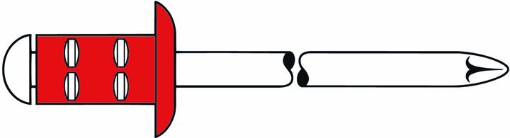 Image du produit Gesipa PG Rivet aveugle Al/A2 4x10mm RAL9005 noir KS 0,5-6,5mm (paquet de 500 pcs)