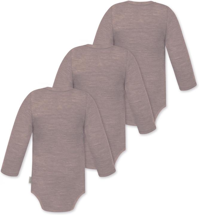 Produktbild Normani 3er Pack Baby Merino Langarmbody „Tuai" - 9399 (56)