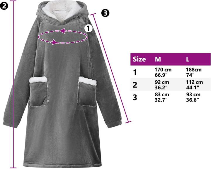 Immagine prodotto vidaXL Decken-Hoodie (95 x 85 cm)