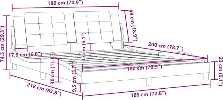 Image du produit vidaXL Bettgestell (180 x 200 cm)