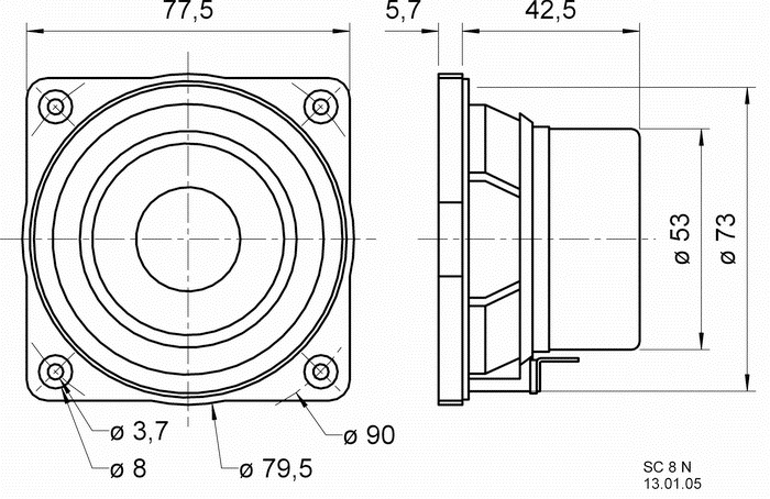 Produktbild Visaton SC 8 N Ersatzlautsprecher