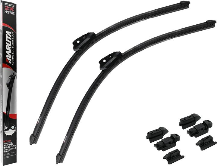 Produktbild Maruta Scheibenwischer SET 600 mm / 600 mm für Frontscheibe, Aero-dynamik optimierte Wischerblätter aus wa