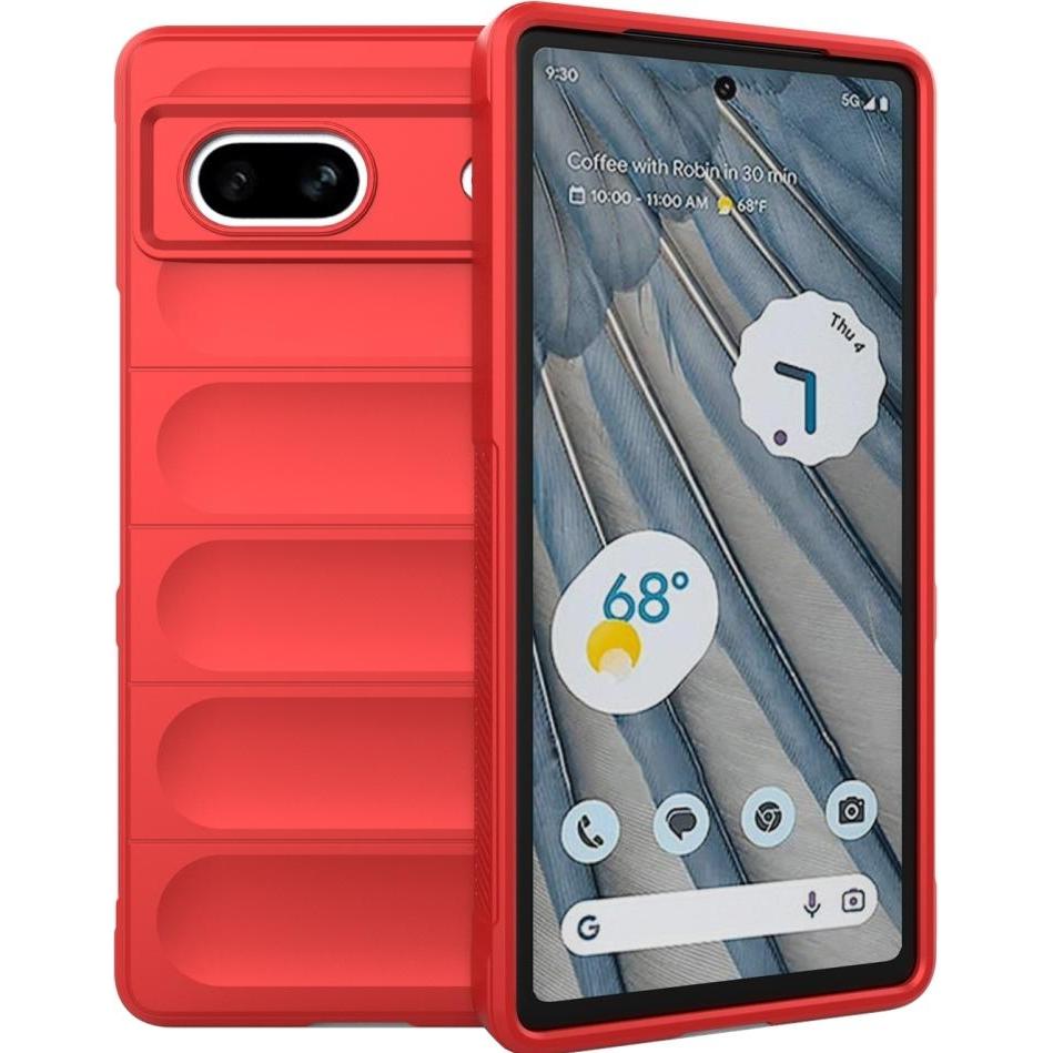 Screenguard CloudCase Google Pixel 7a TPU Hülle (Google Pixel 7a), Smartphone Hülle, Rot