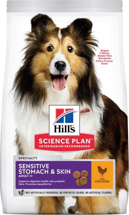 Actual product image Hill's Science Plan Adult Sensitive Stomach & Skin, Chicken (Adult, 1 pcs., 12000 g)