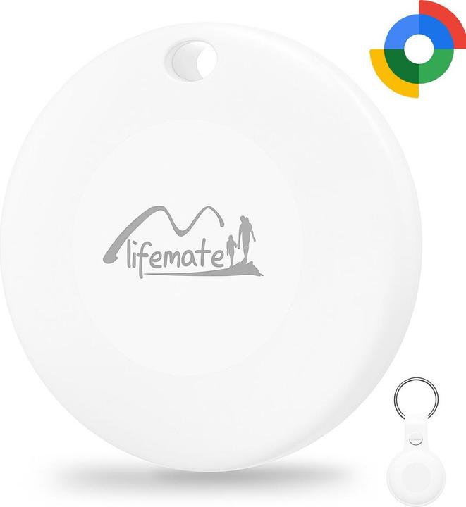Actual product image Lifemate GPS-Lokalisierer Bluetooth LifeTag-Tracker HD-P16-3 Android + weisse Schlüsselanhängerhülle (Android)