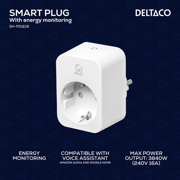 Produktbild Deltaco Smart Home Indoor Steckdose mit Verbrauchsmonitor