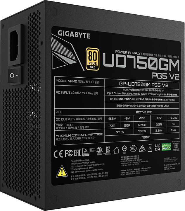 Produktbild Gigabyte CASE PSU ATX3.1 750W/GP-UD750GM PG5 V2 (750 W)