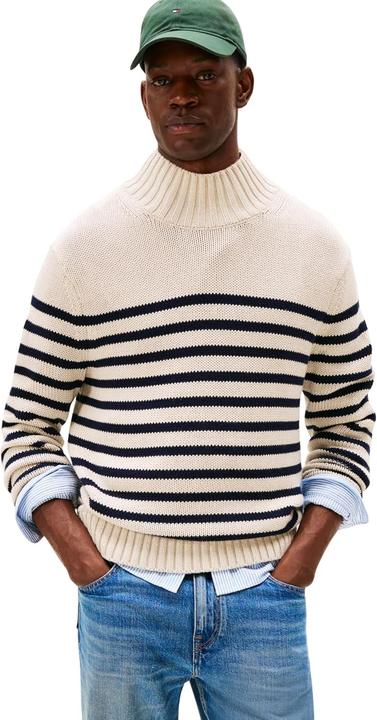 Produktbild Tommy Hilfiger Breton Cotton Stripe Mock Neck (S)