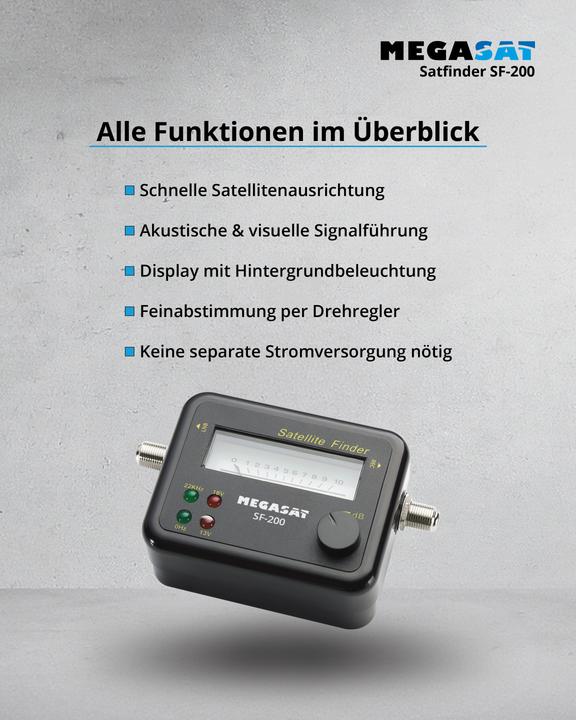 Productafbeelding Megasat Satfinder SF 200 (DVB-S / -S2)