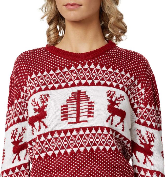 Produktbild tectake Weihnachtspullover Winterwunderland rot-weiss für Frauen (XL)