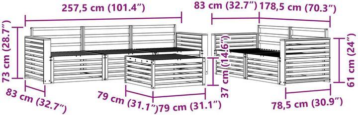 Produktbild vidaXL Outdoor-Sofa