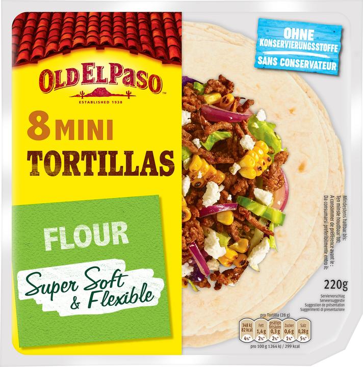 Produktbild Old El Paso Mini Tortillas 8 Stück (235 g)