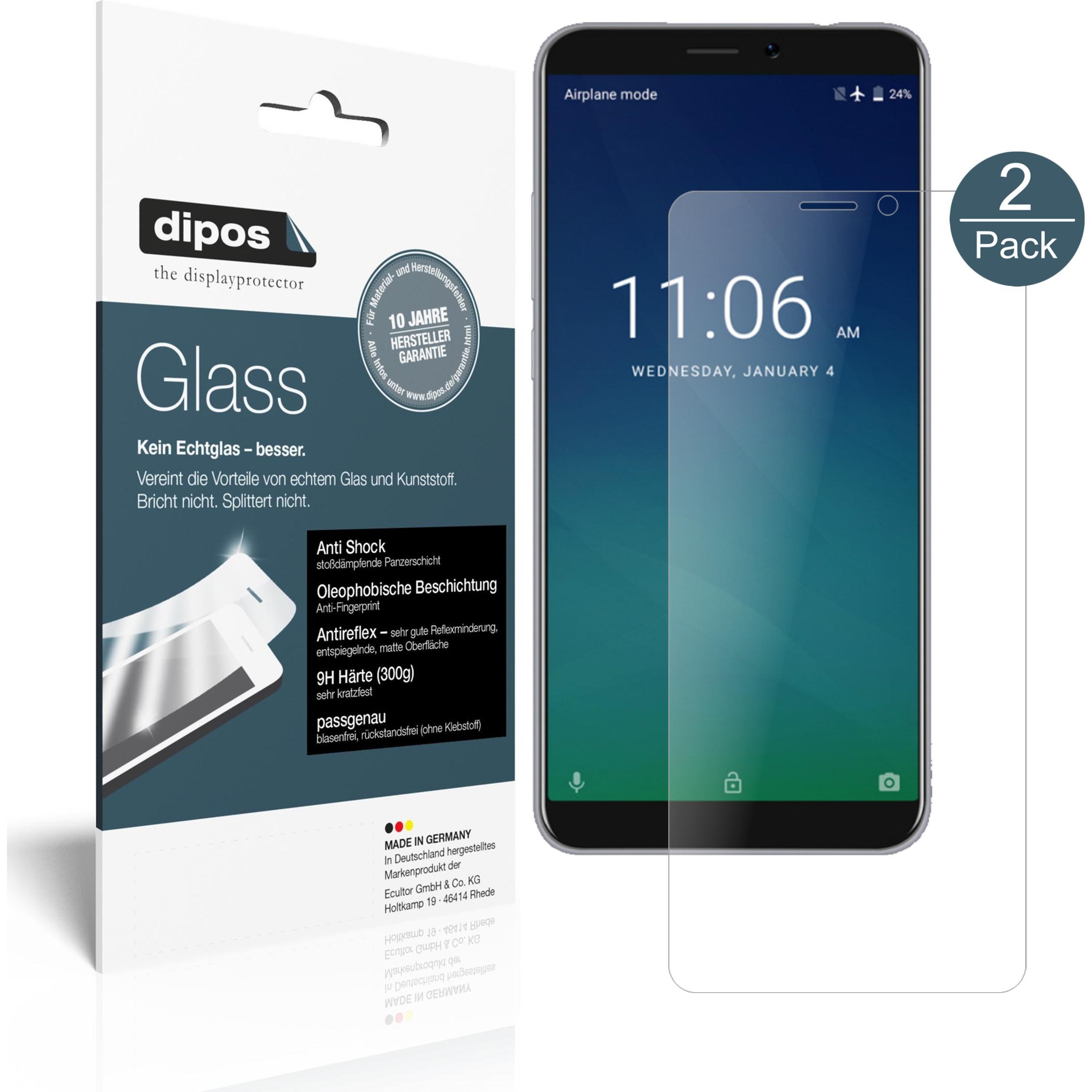 Dipos Displayschutz Anti-Shock (2 Stück, Keecoo p11), Smartphone Schutzfolie, Transparent