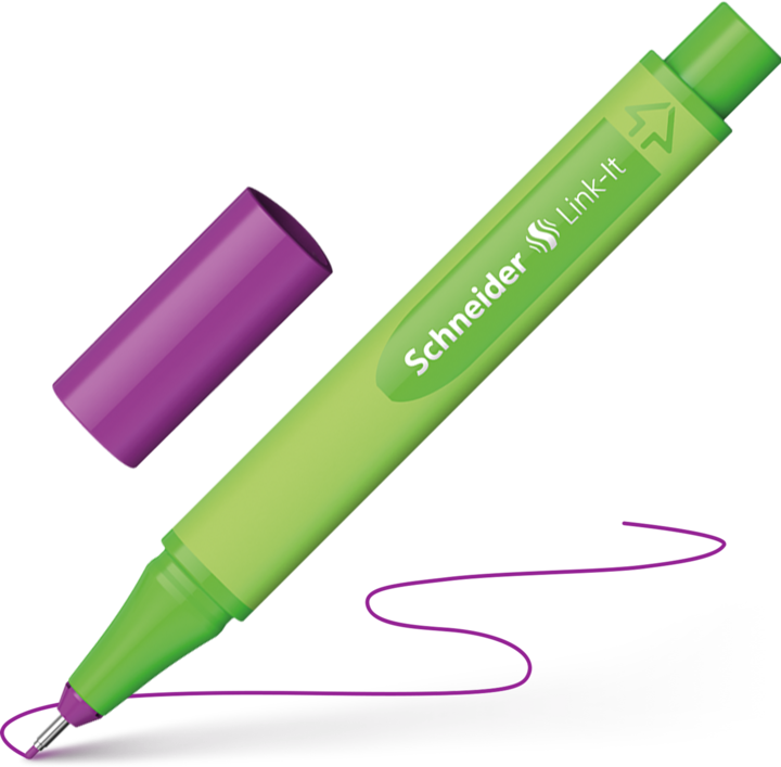 Schneider Fineliner Link-It - Rot-violett (Violett, 10 x)