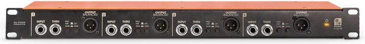Immagine prodotto Palmer Audio BRIDGE 4A - DI box attiva a 4 canali in formato rack da 19 pollici (Scatola DI)