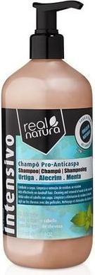Image du produit Real Natura Pro Shampooing antipelliculaire sans sel 500ml Nettoyage en douceur et contrôle des pellicules (500 ml, Shampoing liquide)