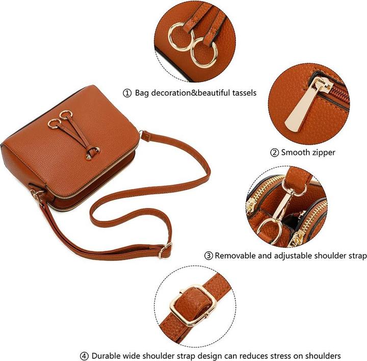 Produktbild Only-Bags.Store Solide Umhängetasche aus PU-Leder