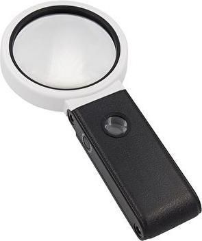 Produktbild Wedo Lupe mit LED-Licht und UV sowie USB und Standfuss sw