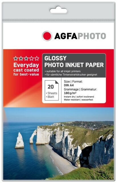 Actual product image AGFAPHOTO Everyday Photo Inkjet Paper Glossy 180 g A 4 20 sheets (180 g/m², A4, 20 x)