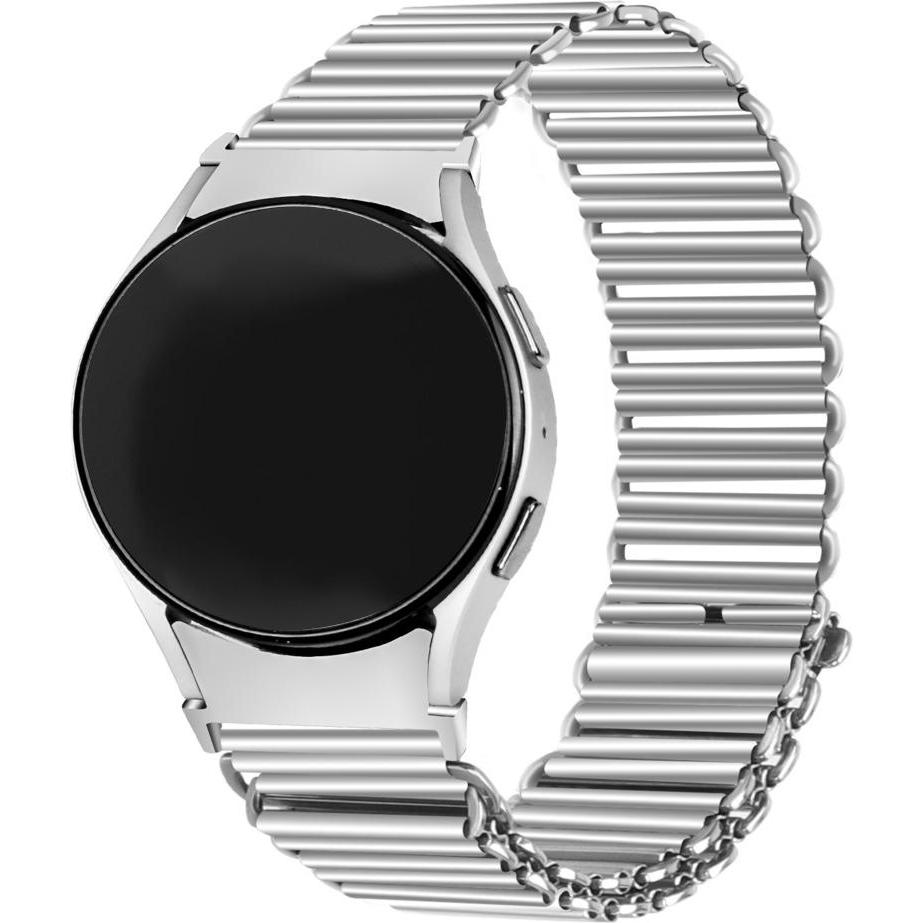 Strap-it Stahlarmband (Edelstahl, Galaxy Watch 4), Uhrenarmband, Silber