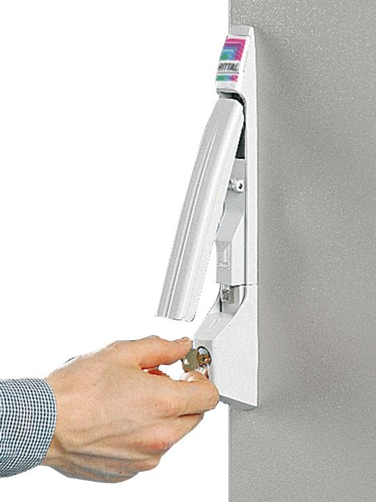 Productafbeelding Rittal Comfortgreep met veiligheidscilinder inzetstuk Grijs (RAL 7035) TS 8611.045 1 eenheid (8611.045)