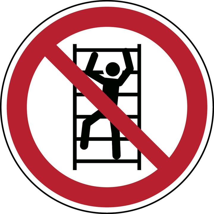 Actual product image Brady ISO safety sign - Climbing prohibited