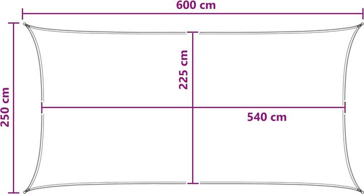Produktbild vidaXL Sonnensegel (250 x 600 cm)