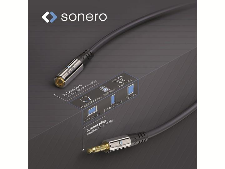 Image du produit Sonero Câble audio jack 3,5 mm - jack 3,5 mm 0,5 m (0.50 m)