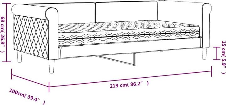 Actual product image vidaXL Tagesbett mit Matratze