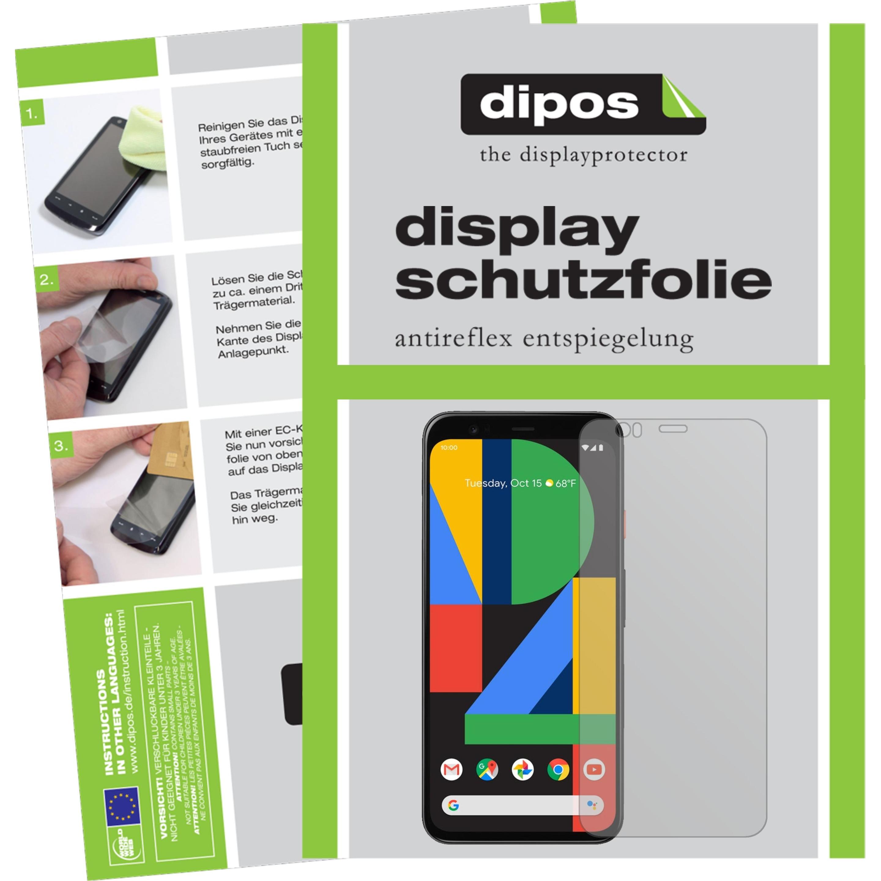 Dipos Displayschutzfolie Antireflex (1 Stück, Google Pixel 4), Smartphone Schutzfolie, Transparent