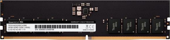 Produktbild Team Group RAM Team D5 5200 16GB CL42 Elite (1 x 16GB, 5200 MHz, DDR5-RAM, U-DIMM)