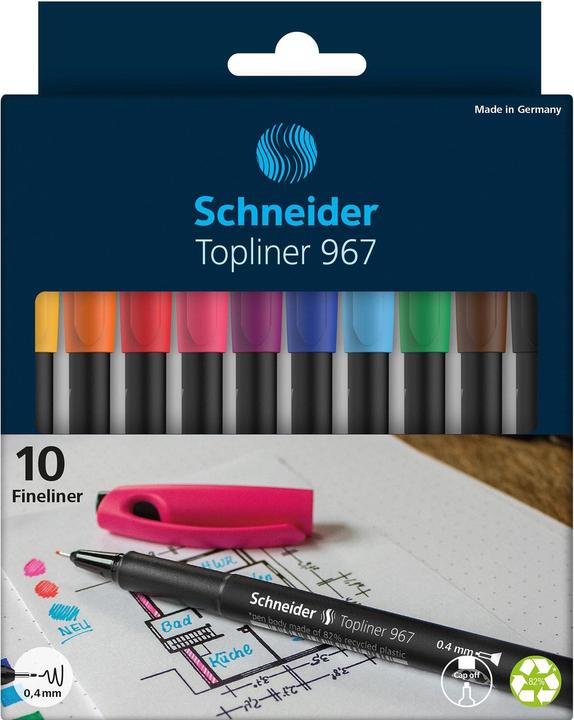 Productafbeelding Schneider Fineliner 967 doos van 10 (10x)