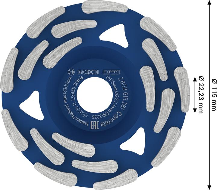 Produktbild Bosch Hausgeräte EXPERT Concrete Topfscheibe long life, 115×22,23×5 mm