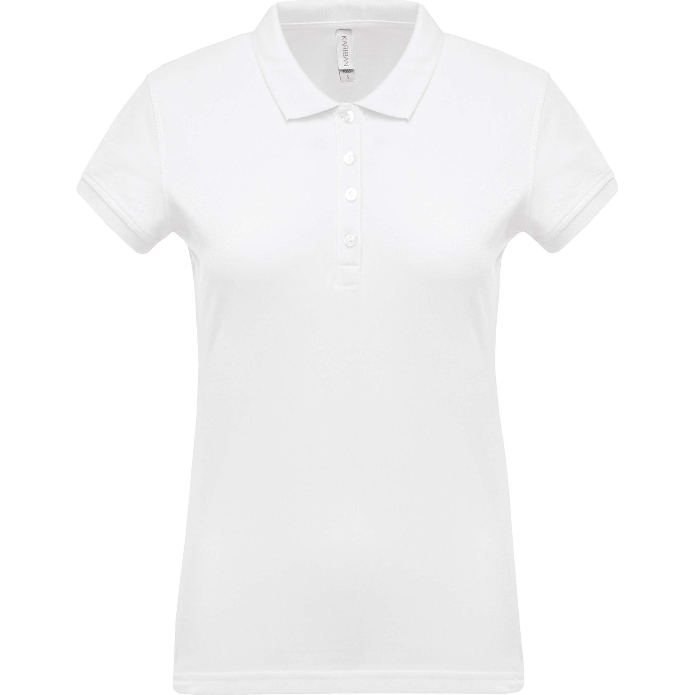 Kariban, Damen, Shirt, Piqué blanc, Weiss, (XS)